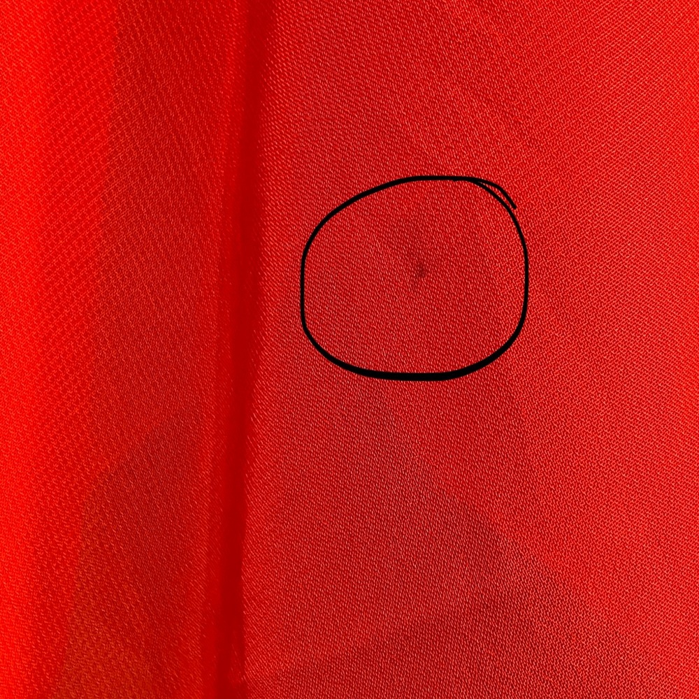 Red One Shoulder Sheer Drape Top - Picture 17 of 17